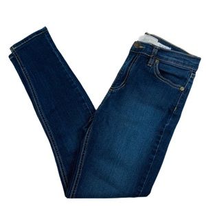 {Free People} Medium Wash Hi Rise Skinny Jeans